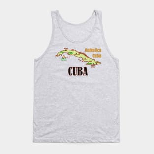 Cuba Map Tank Top